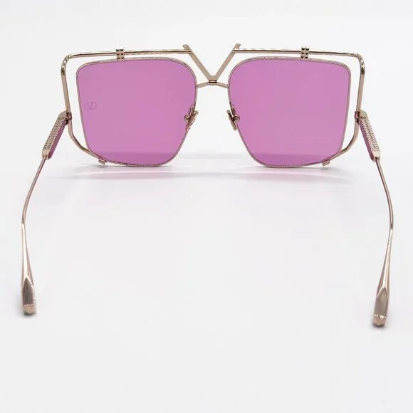 NEW VALENTINO V-LIGHT VLS-116C WOMEN PINK TITANIUM SUNGLASSES VALENTINO - Picture 7 of 11